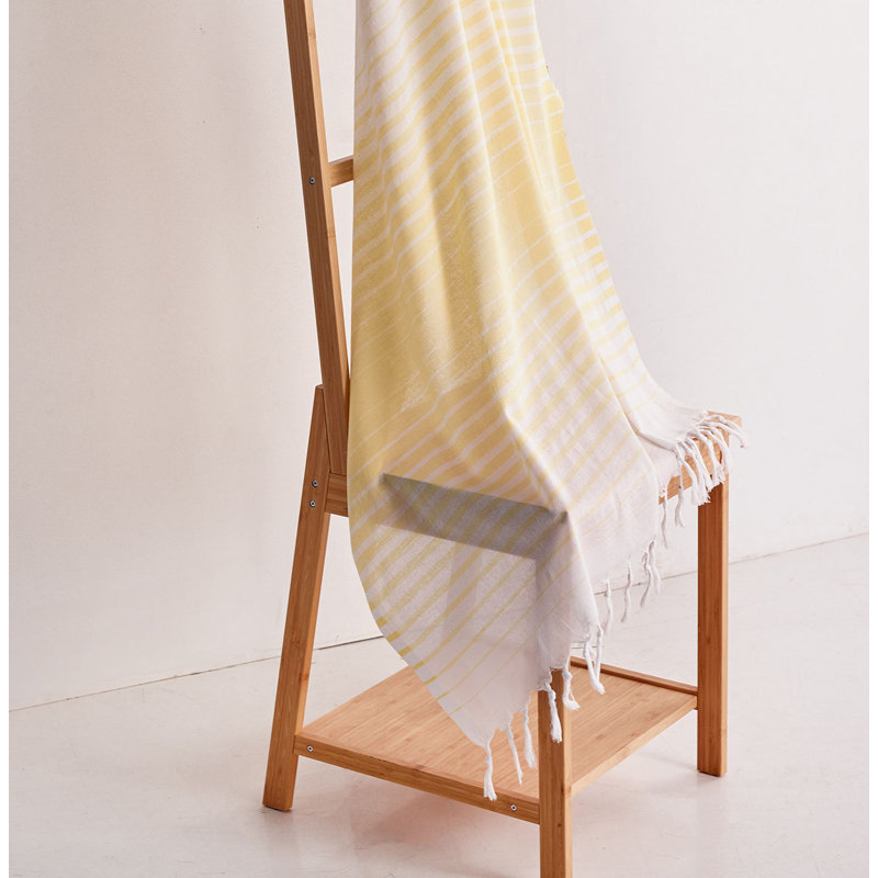 Premium Fouta Beach Towel, 100% Cotton, 35.4 x 70.9 inches | High Water Absorbent, Soft & Lightweight, 4.0 oz/sq ft | Machine Washable, Vibrant Yellow Color | Perfect for Beach, Pool, and Spa Use