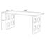 Bureaux rectangulaires bruns en bois massif-108352950