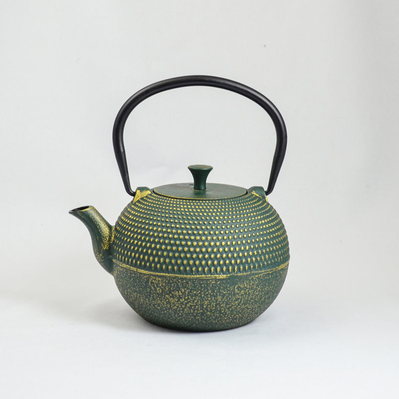Bloomsbury Market Croker 0.8ml No Pattern Teapot, Green/Gold