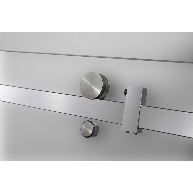 Moselle 60" Stainless Steel Frameless Sliding Shower Enclosure