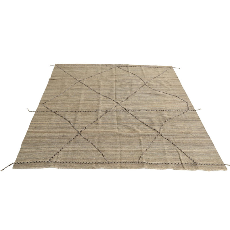 Tapis carré brun clair 7 pi Pinson