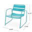 Fauteuil : Relaxant de jardin en fer sarcelle, 60,5 cm de profondeur, 66,5 cm de largeur, 64,5 cm de hauteur, 6,4 kg. Profitez d'un moment de détente avec ce fauteuil profond, large et haut.