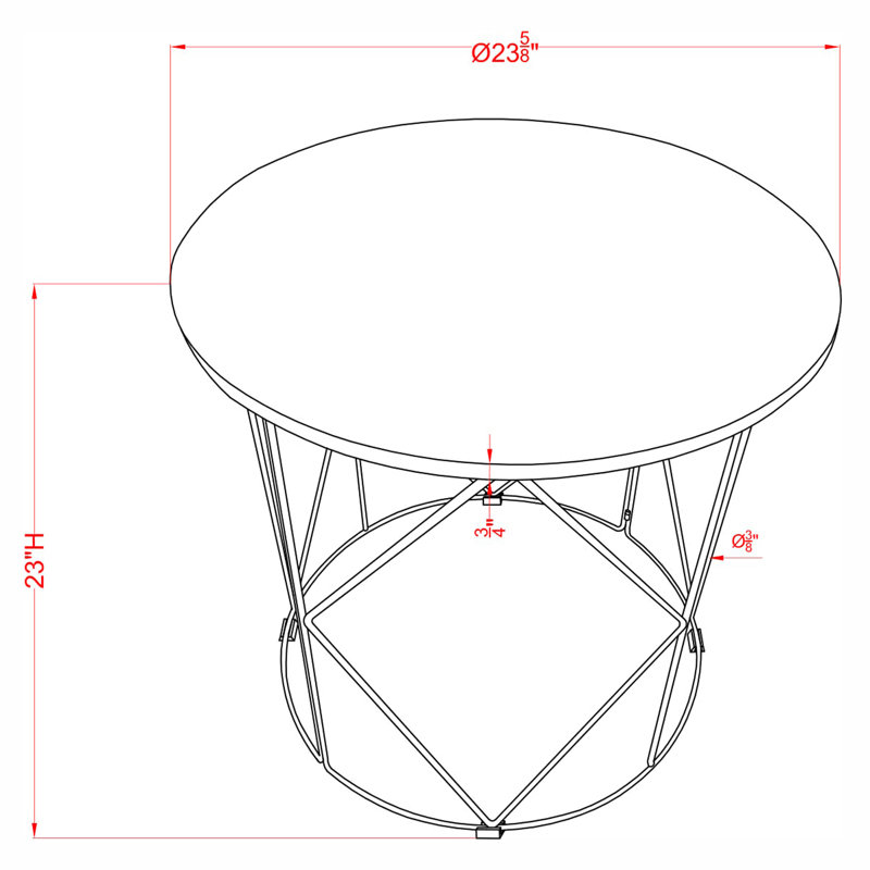 Table de bout Arcadia, Blanc / Noir