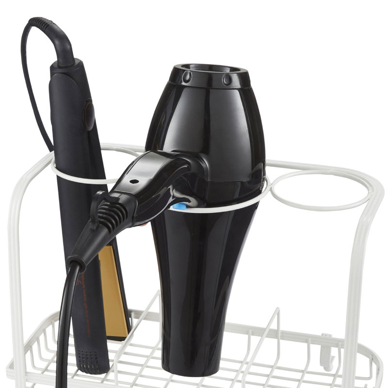 Metal Hair Tool Holder, Cream