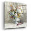 «Rustic Florals White» par Danhui Nai, art mural en verre acrylique-785791639