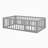 Full Size Wood Daybed Frame with Fence, Gray（No Slat）-491326514-528760442