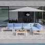 6-Pieces Aluminum Patio Sectional Set