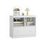Organisateur de rangement pour jouets pour enfants, bibliothèque basse avec grand tiroir, blanc pour chambre de bébé