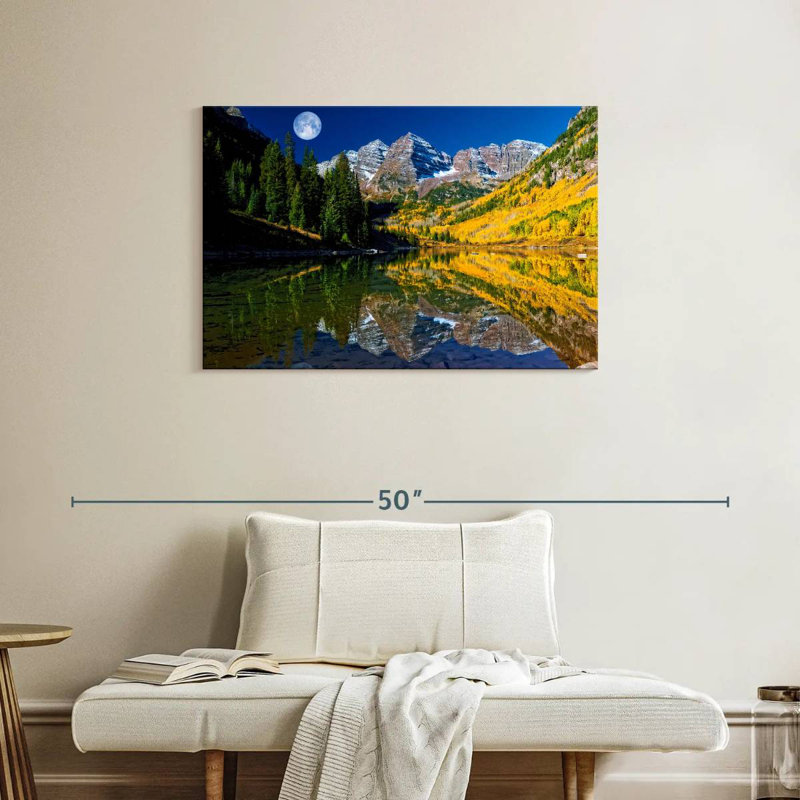 Alvord Maroon Bells pleine lune, H 24 po x l 36 po