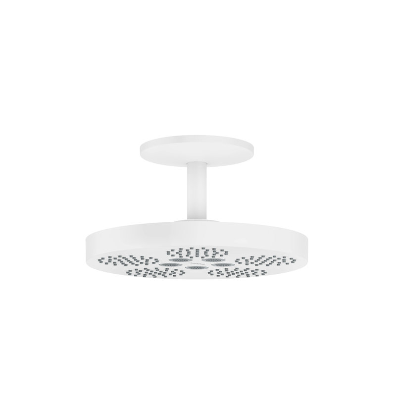 One Rain Fixed Shower Head, Matte White