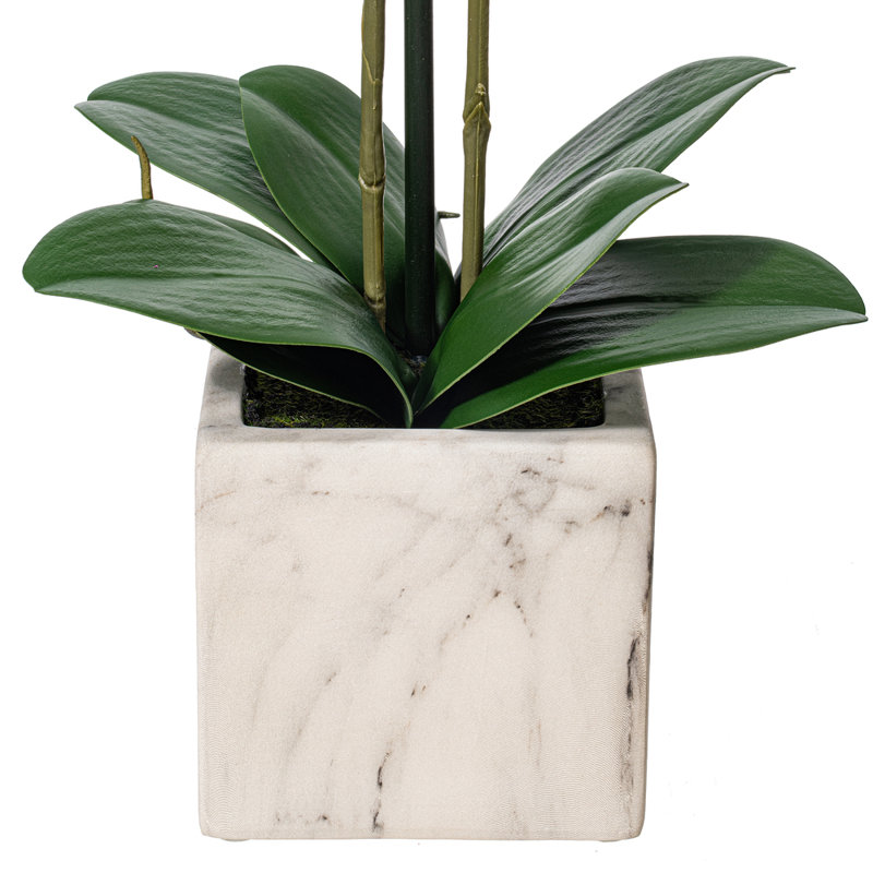 Phalaenopsis artificiel en pot 22 po Karelis, Mauve foncé