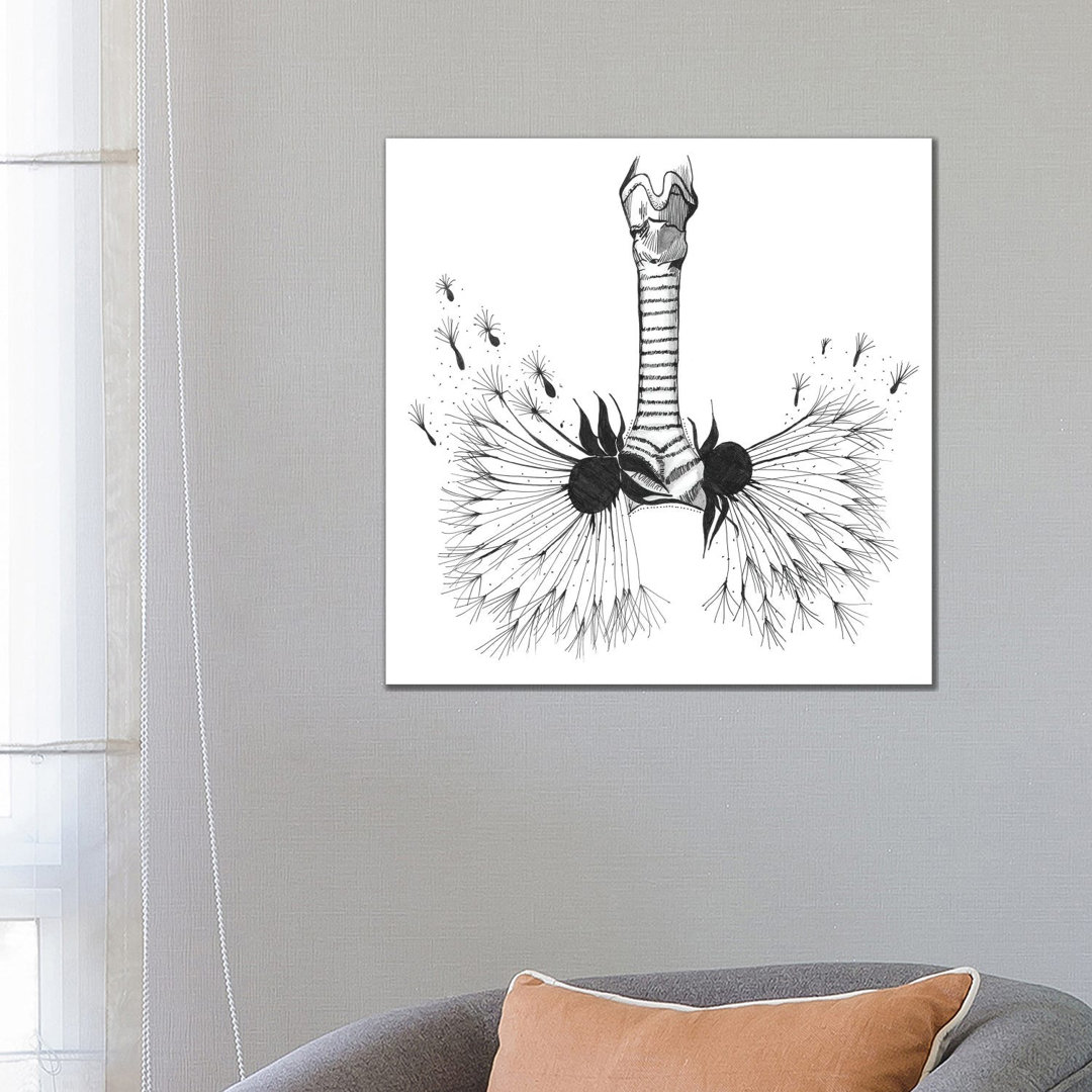 Lungs Anatomy Print, Respiratory Therapy, Pulmonologist by Aged Pixel - Wrapped Canvas Print