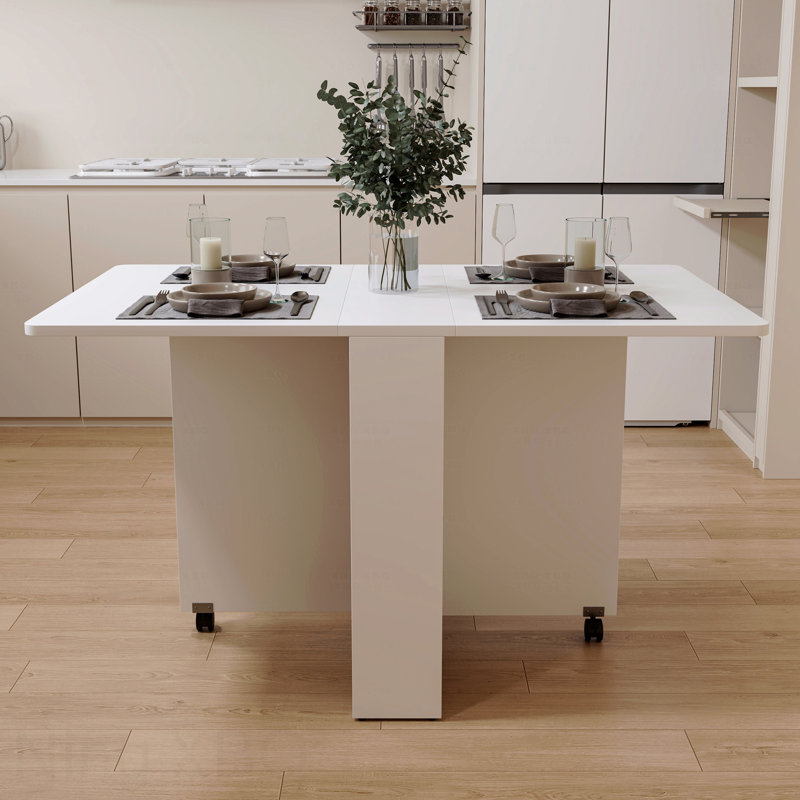 51.18 Inches Foldable Dining Table White