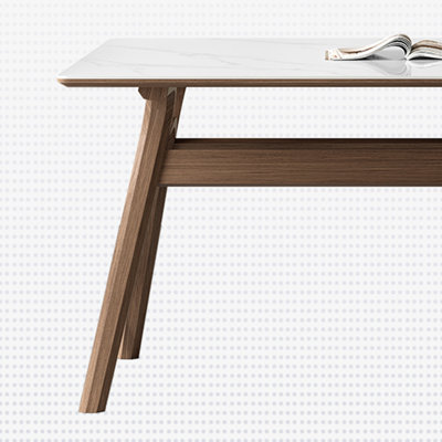Rock plate dining table and chair combination