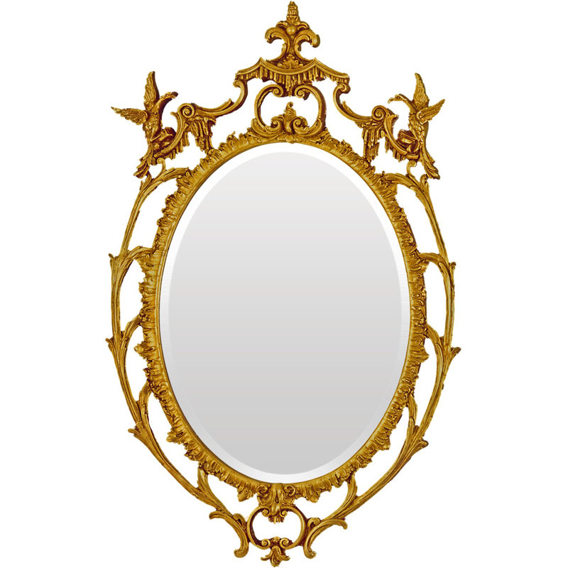 Chinese Chippendale Flat Beveled Wall Mirror, 56" x 32" 