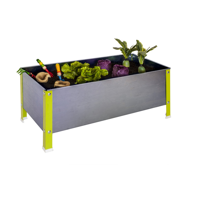 Alexender Metal Potting Bench, 41cm H x 90cm W x 40cm D, Green/Grey
