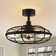 Kayaan 21'' Caged Ceiling Fan with LED Lights and Remote, 6 Speed,DC Motor, 5''/10'' Downrods