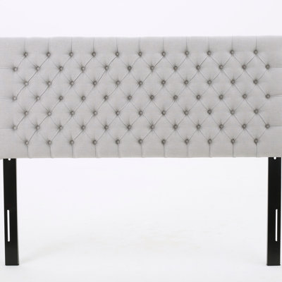 Contemporary Grey Headboard For Bedroom, Queen Size, Upholstered, Assembly Required Size Headboard, Bedroom Design, Instruction Provided
