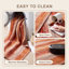 Tapis Flint2 moderne à l'aquarelle abstraite orange, rouge et crème, lavable en machine, antidérapant, à poils courts, pour l'intérieur et l'extérieur, adapté aux animaux domestiques, idéal pour le salon, la chambre, la salle à manger, l'entrée, le corridor ou le bureau.-451317210