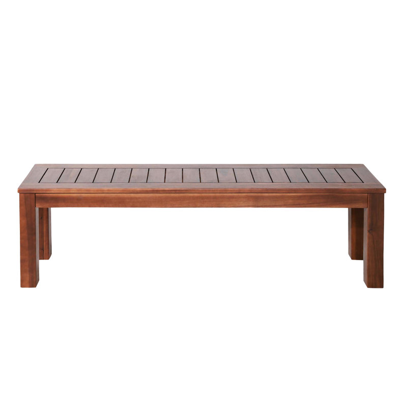 Rustic Wood 61.45" Bench  2  - Slat Construction, Appeal Construction