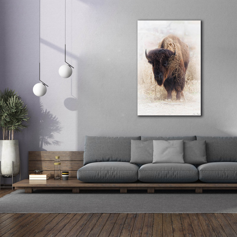  «Debout Buffalo 2» par David Drost, art mural sur toile, 40 po x 60 po