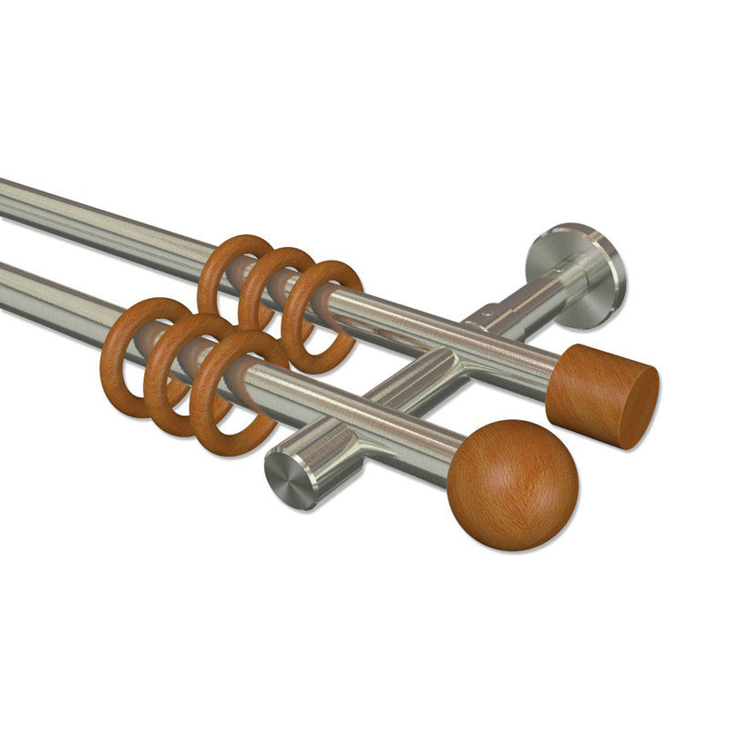 Waymon Curtain Pole Set, 5cm H x 480cm W x 15cm D