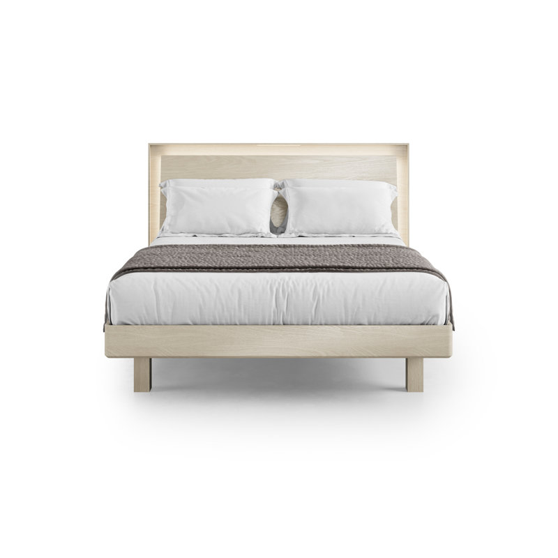 Kava Queen Bed, Washed Oak