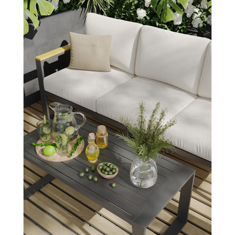 64cm Wide Patio Sofa, Beige