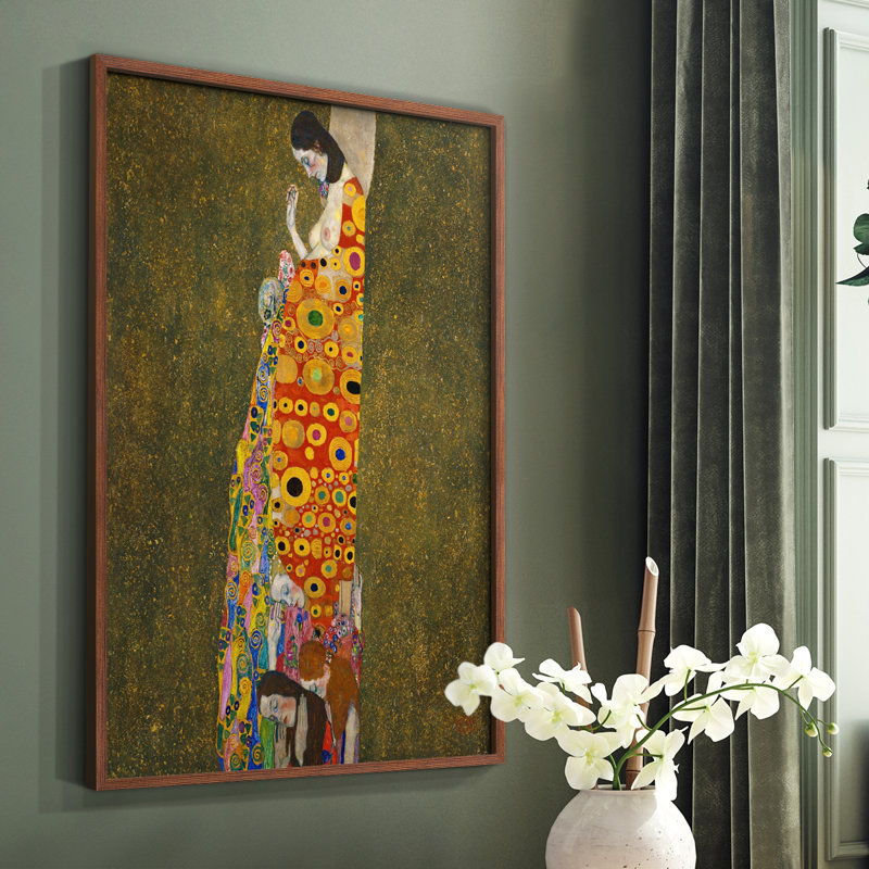 «Gustav Klimt IV» sur, H 10 po x l 8 po, Noyer