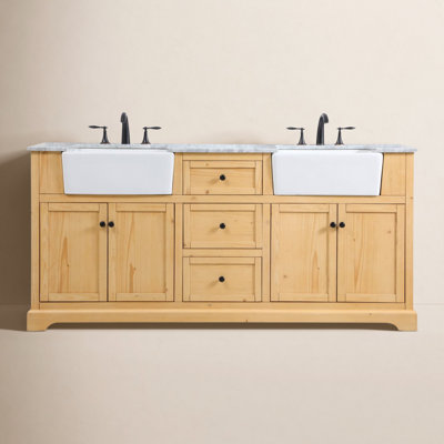 Pardue 72'' Double Bathroom Vanity