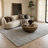 Rug Branch Sama 5' x 8' (5'3" x 7'7") Grey/Cream Striped Indoor Area Rug, Modern, Medium Pile, Stain-Resistant Carpet - Living Room, Bedroom, Dining Room, and Kitchen-920295688