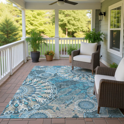 Machine Washable Indoor/Outdoor Norrell ACN2335 Paisley Rug