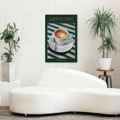Italian Cappuccino Art by Andreas Magnusson - Wrapped Canvas Print