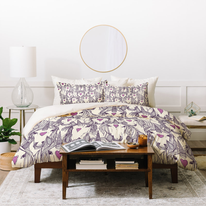 Modern & Contemporary Polyester Duvet Cover, King