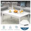 Table basse d'extérieur 43 po en aluminium et rectangulaire WPC toutes saisons, mobilier de patio blanc moderne pour terrasse, jardin et bord de piscine