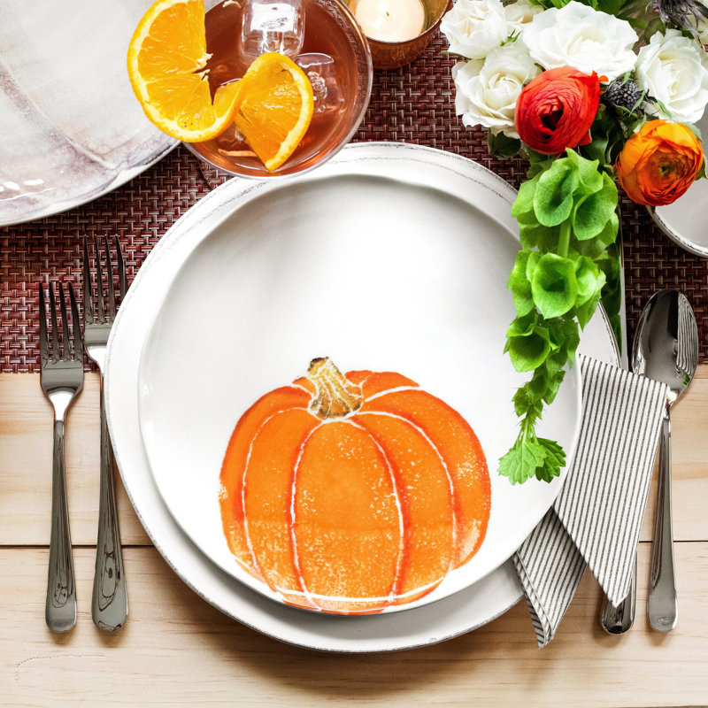 Pumpkins Handmade Earthenware Salad/Dessert Plate