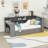 Wood Daybed with Shelves, Drawers, Charging Station, LED and Desk-1291489860-1291489867
