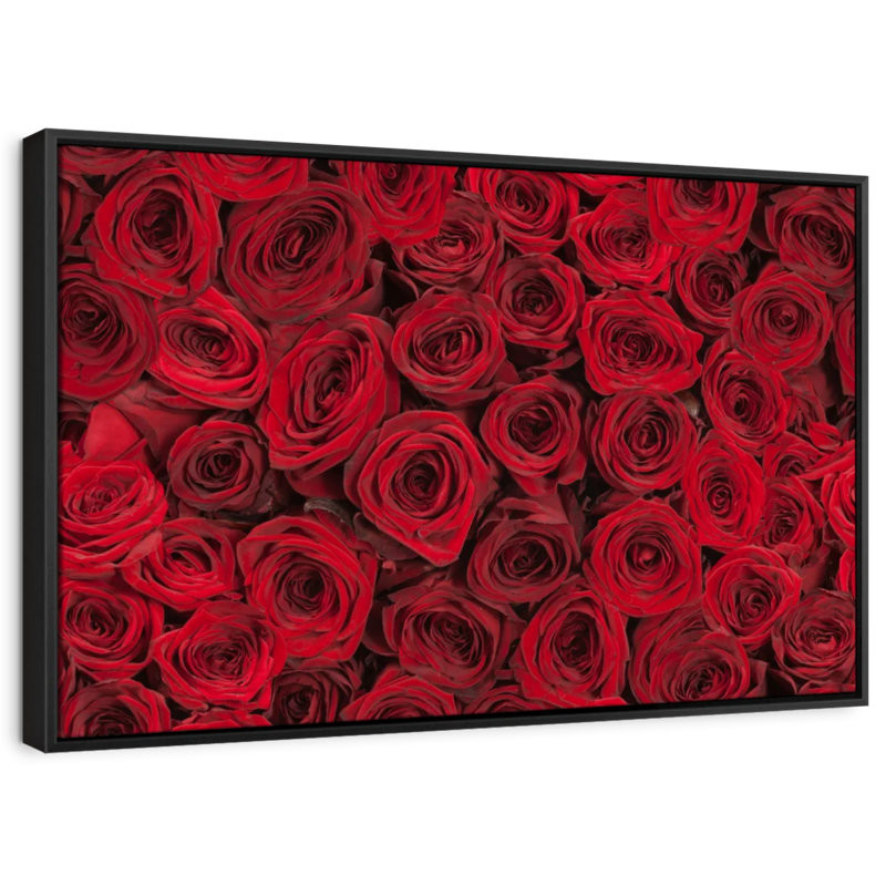 Floral et botanique «Summer Red Roses Wall Art», H 9 po x l 13 po