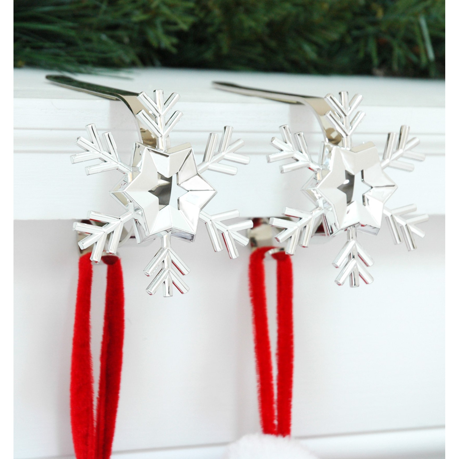 Original MantleClips™ Stocking Holder, Silver
