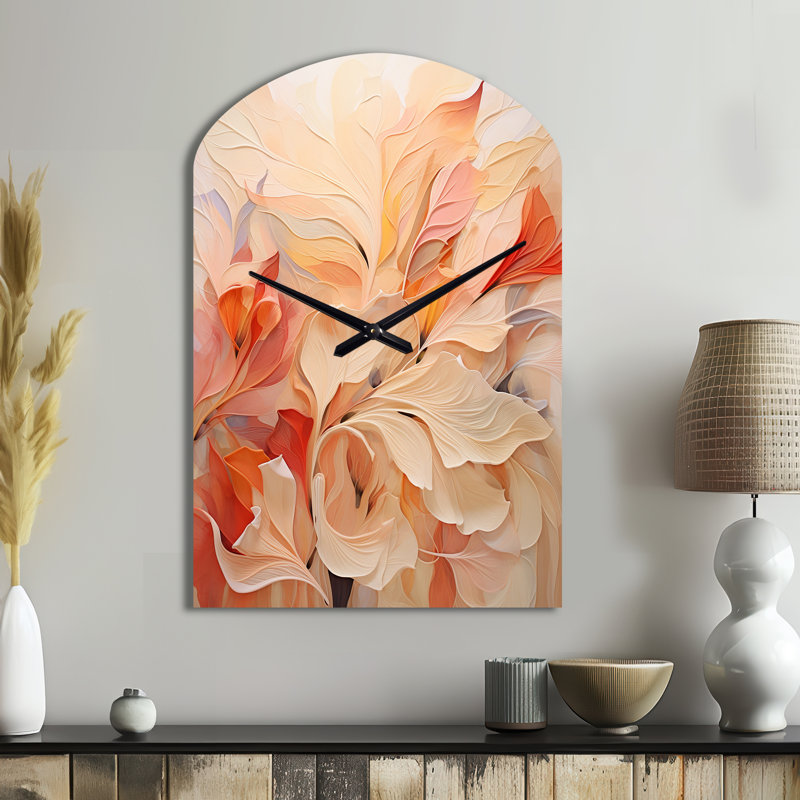 Minimalisme, pêche, horloge murale en métal forme unique, Médium