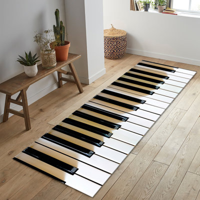 Élégance florale dans votre chambre avec un tapis imprimé non tissé mince avec un motif de fleurs complexes pour une solution de revêtement de sol élégante