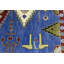 Tapis oriental géométrique rectangulaire en laine 8 x 10 Kazak-829558341