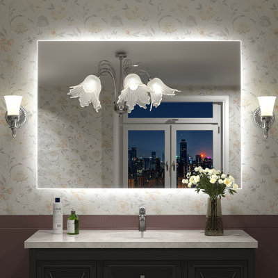 Wayfair Basics® UL Certified LED Anti-Fog Tempered Glass Bathroom/Vanity Mirror