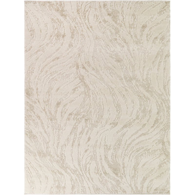 Nassos Beige/Cream Abstract Waves Area Rug