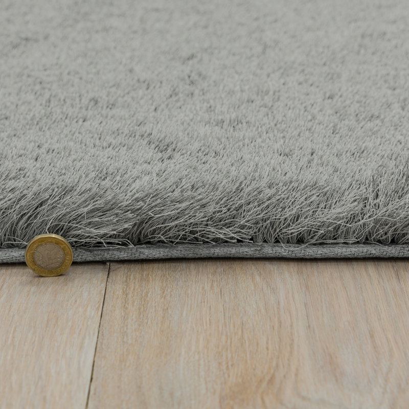 Boswell Machine Woven Silver Indoor Rug, Rectangle 140 x 200cm