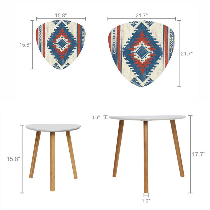 Ensemble de 2 tables basses gigognes Triangle