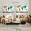 Carte du monde abstrait sur toile, ensemble de 3 pièces-1830264131