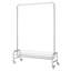 Versatile Rolling Garment Rack With Basket For Efficient Clothing Storage