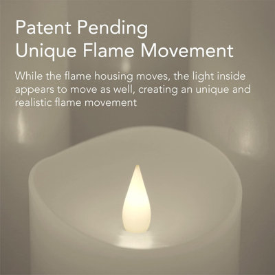 Bougies sans flamme à DEL avec télécommande, bougies à flamme mobiles en 3D scintillantes dans une véritable enveloppe de cire pour une utilisation intérieure, décoration intérieure blanche