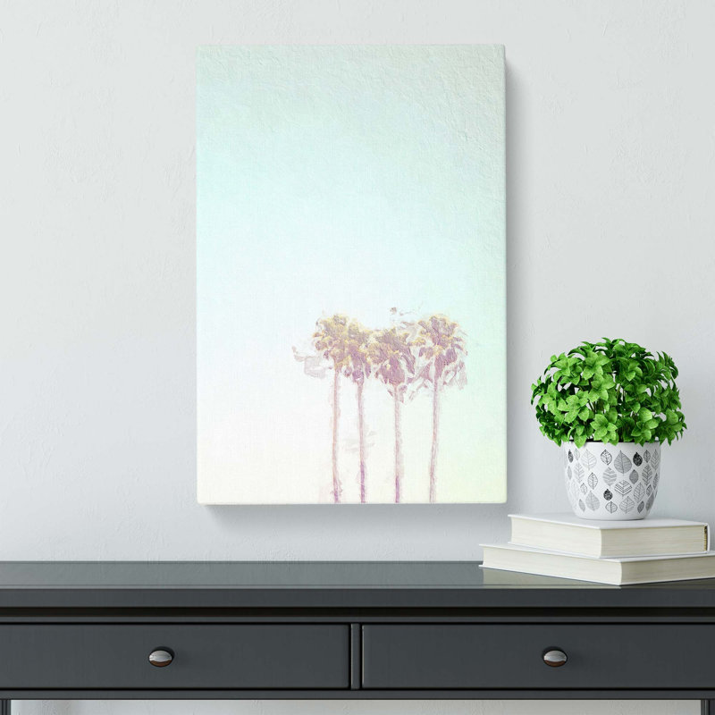 Summertime Palm Trees In Abstract - Wrapped Canvas, 60cm H x 40cm W x 3cm D